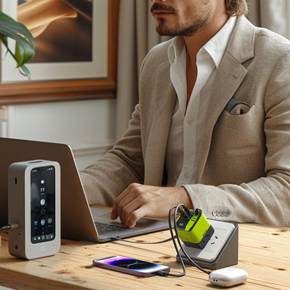 WK WP-U39 65W USB-C / Type-C, USB GaN Fast Charger with 80cm Type-C Cable, Plug Type:US Plug(Yellow) - USB Charger by WK | Online Shopping UK | buy2fix