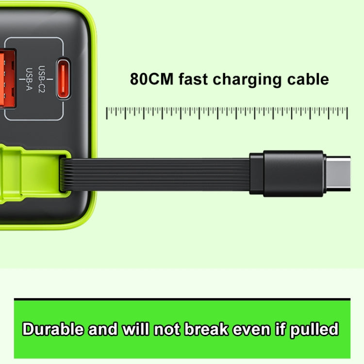 WK WP-U39 65W USB-C / Type-C, USB GaN Fast Charger with 80cm Type-C Cable, Plug Type:US Plug(Green) - USB Charger by WK | Online Shopping UK | buy2fix