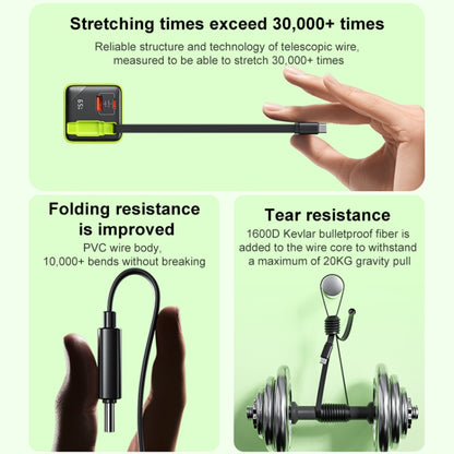 WK WP-U39 65W USB-C / Type-C, USB GaN Fast Charger with 80cm Type-C Cable, Plug Type:US Plug(Yellow) - USB Charger by WK | Online Shopping UK | buy2fix