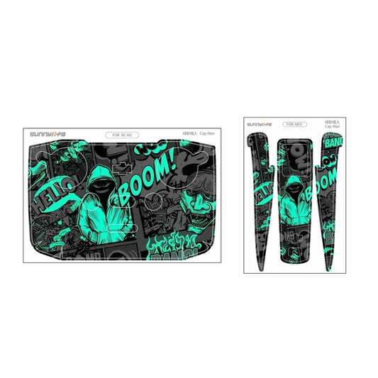 For DJI Neo Drone Body Remote Control Protective Sticker(Green Hat Man) by Sunnylife
