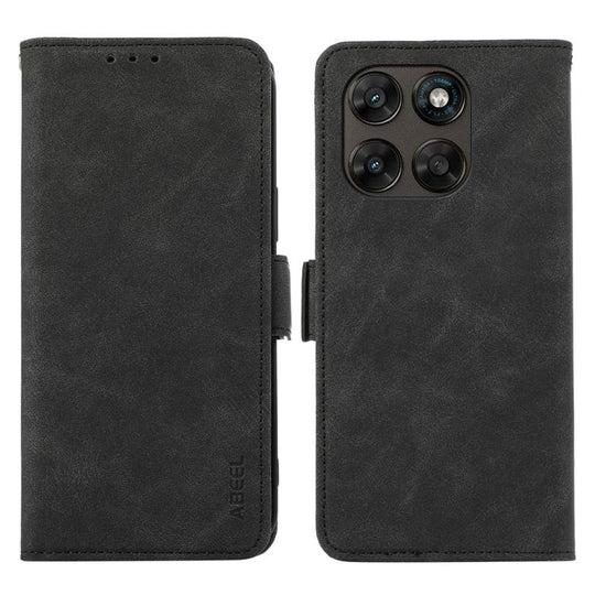 For Motorola Moto G Max / G87 / G77 5G ABEEL Frosted Magnetic RFID Leather Phone Case(Black)