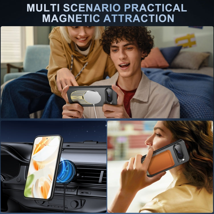 For Google Pixel 9 Pro XL Heat Dissipation Aromatherapy MagSafe Holder Phone Case(Gold) by buy2fix