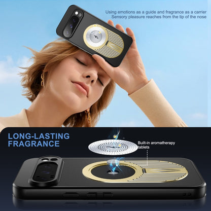 For Google Pixel 9 Pro XL Heat Dissipation Aromatherapy MagSafe Holder Phone Case(Gold) by buy2fix