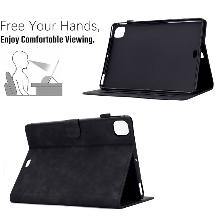 For iPad Pro 11 2025 / 2024 Cats Embossed Leather Smart Tablet Case(Black) by buy2fix