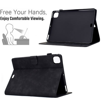 For iPad Pro 11 2025 / 2024 Cats Embossed Leather Smart Tablet Case(Black) by buy2fix