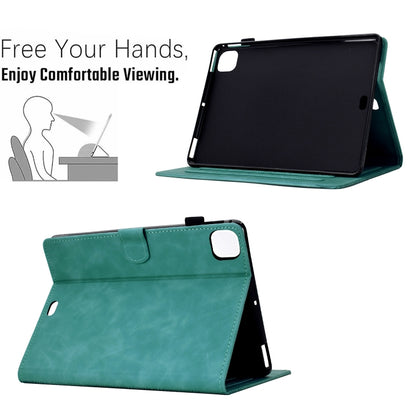 For iPad Pro 11 2025 / 2024 Cats Embossed Leather Smart Tablet Case(Light Blue) by buy2fix