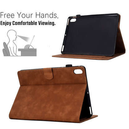 For iPad 2025 / 2022 Cats Embossed Leather Smart Tablet Case(Brown) - iPad 2025 / 2022 Cases by buy2fix | Online Shopping UK | buy2fix
