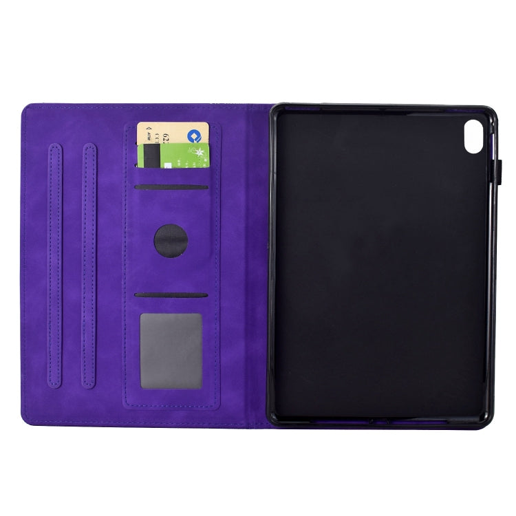For iPad 2025 / 2022 Cats Embossed Leather Smart Tablet Case(Purple) - iPad 2025 / 2022 Cases by buy2fix | Online Shopping UK | buy2fix