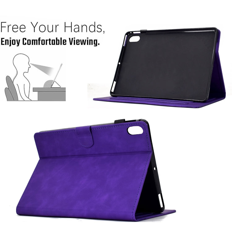 For iPad 2025 / 2022 Cats Embossed Leather Smart Tablet Case(Purple) - iPad 2025 / 2022 Cases by buy2fix | Online Shopping UK | buy2fix