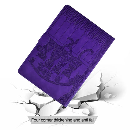 For iPad 2025 / 2022 Cats Embossed Leather Smart Tablet Case(Purple) - iPad 2025 / 2022 Cases by buy2fix | Online Shopping UK | buy2fix