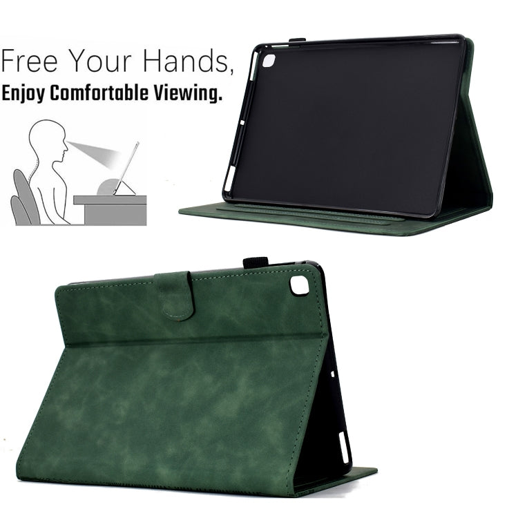 For iPad 10.2 2021 / 2020 / 10.5 2019 Cats Embossed Leather Smart Tablet Case(Green) - iPad 10.2 Cases by buy2fix | Online Shopping UK | buy2fix