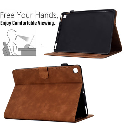 For iPad 10.2 2021 / 2020 / 10.5 2019 Cats Embossed Leather Smart Tablet Case(Brown) - iPad 10.2 Cases by buy2fix | Online Shopping UK | buy2fix