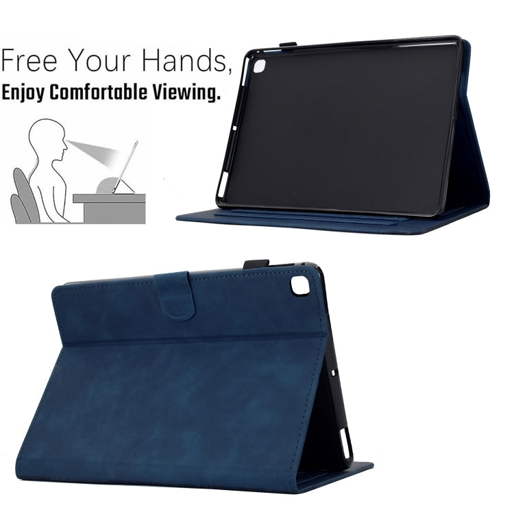 For iPad 10.2 2021 / 2020 / 10.5 2019 Cats Embossed Leather Smart Tablet Case(Dark Blue) - iPad 10.2 Cases by buy2fix | Online Shopping UK | buy2fix