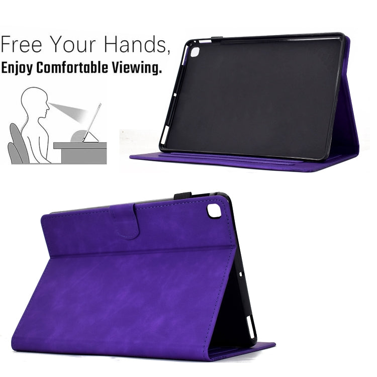 For iPad 10.2 2021 / 2020 / 10.5 2019 Cats Embossed Leather Smart Tablet Case(Purple) - iPad 10.2 Cases by buy2fix | Online Shopping UK | buy2fix