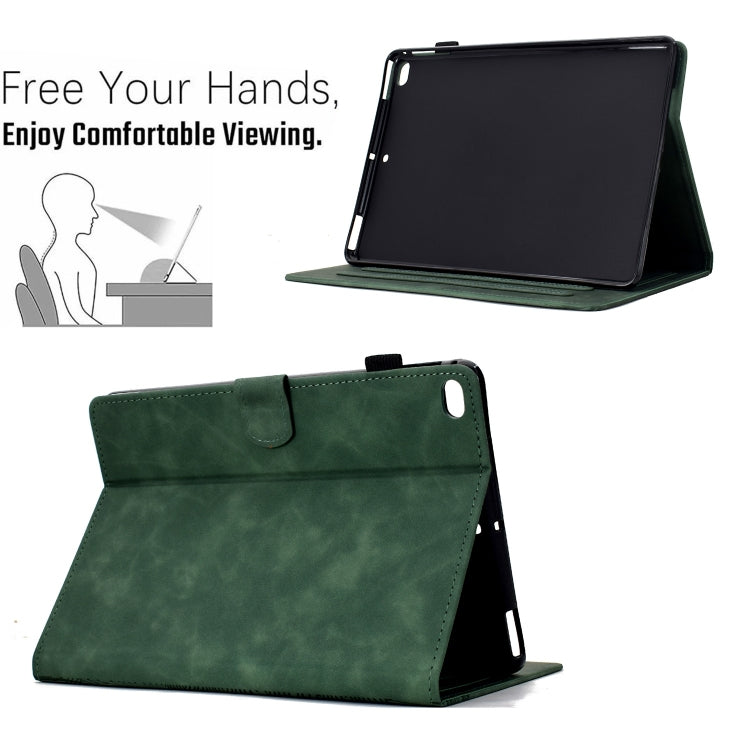 For iPad Pro 9.7 / 9.7 2018 / 2017 Cats Embossed Leather Smart Tablet Case(Green) - iPad 9.7 (2018) & (2017) Cases by buy2fix | Online Shopping UK | buy2fix