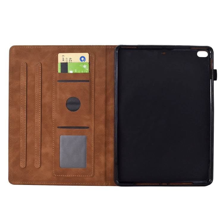 For iPad Pro 9.7 / 9.7 2018 / 2017 Cats Embossed Leather Smart Tablet Case(Brown) - iPad 9.7 (2018) & (2017) Cases by buy2fix | Online Shopping UK | buy2fix