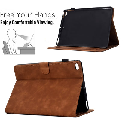 For iPad Pro 9.7 / 9.7 2018 / 2017 Cats Embossed Leather Smart Tablet Case(Brown) - iPad 9.7 (2018) & (2017) Cases by buy2fix | Online Shopping UK | buy2fix
