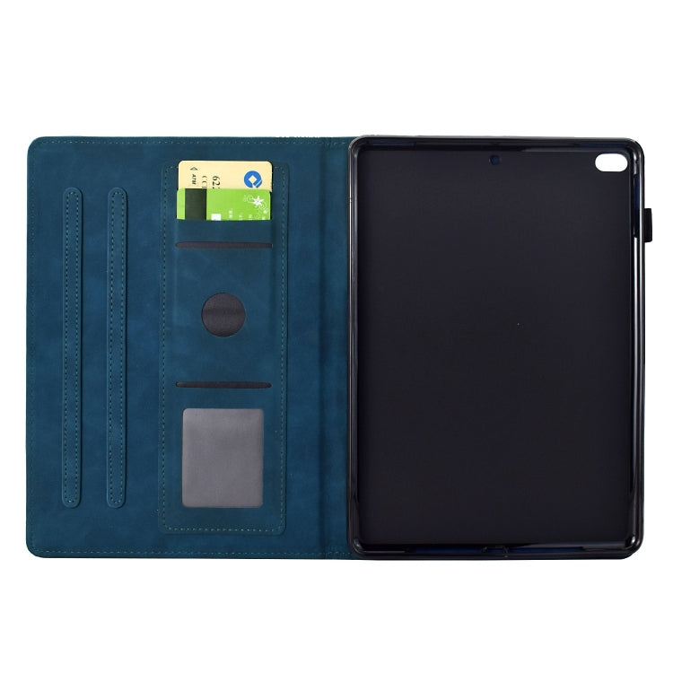 For iPad Pro 9.7 / 9.7 2018 / 2017 Cats Embossed Leather Smart Tablet Case(Dark Blue) - iPad 9.7 (2018) & (2017) Cases by buy2fix | Online Shopping UK | buy2fix