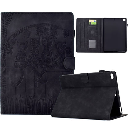 For iPad Pro 9.7 / 9.7 2018 / 2017 Cats Embossed Leather Smart Tablet Case(Black) - iPad 9.7 (2018) & (2017) Cases by buy2fix | Online Shopping UK | buy2fix