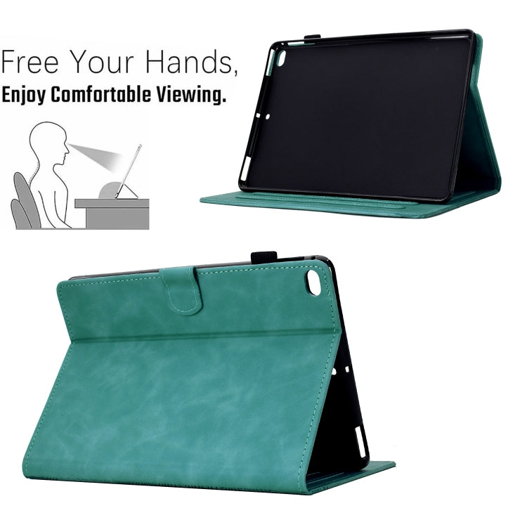 For iPad Pro 9.7 / 9.7 2018 / 2017 Cats Embossed Leather Smart Tablet Case(Light Blue) - iPad 9.7 (2018) & (2017) Cases by buy2fix | Online Shopping UK | buy2fix