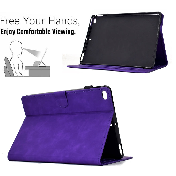 For iPad Pro 9.7 / 9.7 2018 / 2017 Cats Embossed Leather Smart Tablet Case(Purple) - iPad 9.7 (2018) & (2017) Cases by buy2fix | Online Shopping UK | buy2fix