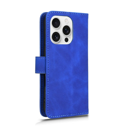 For iPhone 16 Pro Skin Feel Magnetic Flip Leather Phone Case(Blue) - iPhone 16 Pro Cases by buy2fix | Online Shopping UK | buy2fix