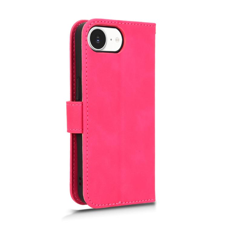 For iPhone 16e Skin Feel Magnetic Flip Leather Phone Case(Rose Red) - iPhone 16e Cases by buy2fix | Online Shopping UK | buy2fix