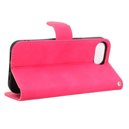 For iPhone 16e Skin Feel Magnetic Flip Leather Phone Case(Rose Red) - iPhone 16e Cases by buy2fix | Online Shopping UK | buy2fix