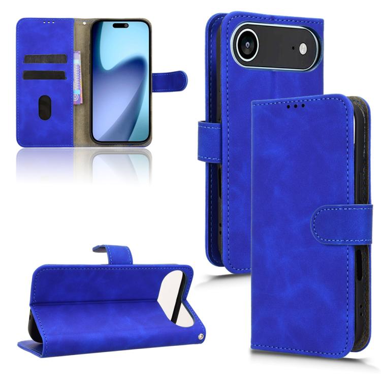 For iPhone Air Skin Feel Magnetic Flip Leather Phone Case(Blue) - iPhone Air Cases by buy2fix | Online Shopping UK | buy2fix