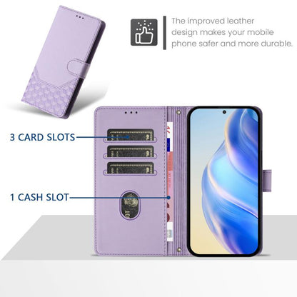 For iPhone Air Honeycomb Embossing RFID Leather Phone Case(Light Purple) - iPhone Air Cases by buy2fix | Online Shopping UK | buy2fix