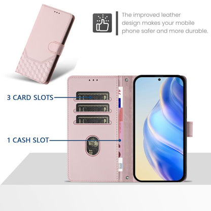 For Google Pixel 10 5G / 10 Pro 5G Global Honeycomb Embossing RFID Leather Phone Case(Pink) - Google Cases by buy2fix | Online Shopping UK | buy2fix