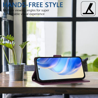 For Google Pixel 10 5G / 10 Pro 5G Global Honeycomb Embossing RFID Leather Phone Case(Violet) - Google Cases by buy2fix | Online Shopping UK | buy2fix