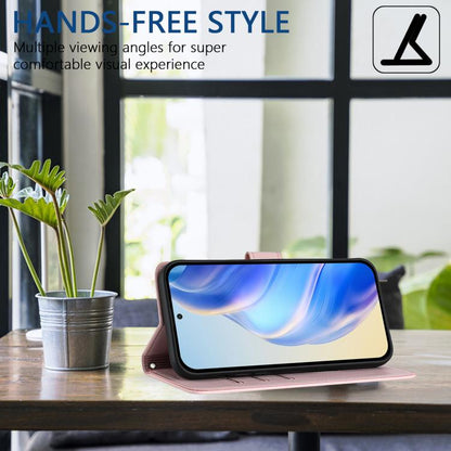 For Google Pixel 10 Pro XL 5G Global Honeycomb Embossing RFID Leather Phone Case(Pink) - Google Cases by buy2fix | Online Shopping UK | buy2fix