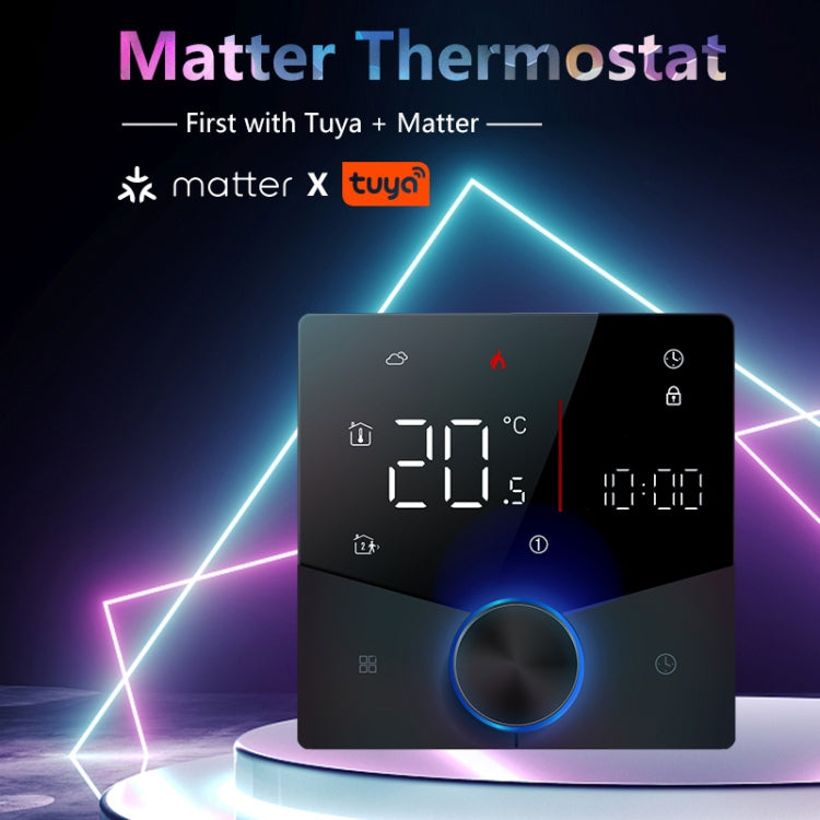 BHT-009GBLW-MT Electric Heating WiFi Smart Home LED Thermostat with Matter(Black) by buy2fix
