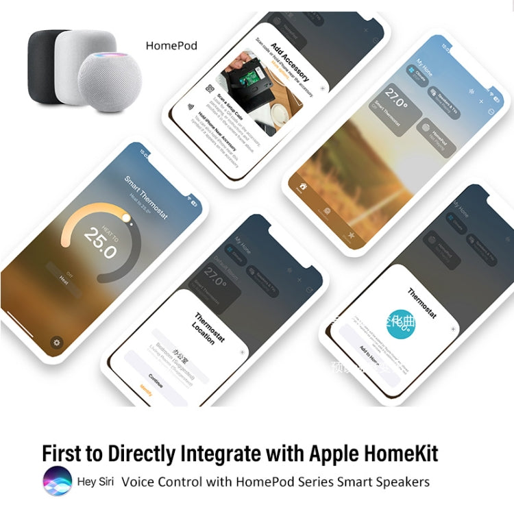 BHT-009GALW-MT Water Heating WiFi Smart Home LED Thermostat with Matter(White) by buy2fix