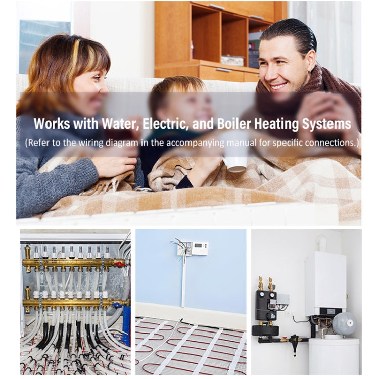 BHT-009GALW-MT Water Heating WiFi Smart Home LED Thermostat with Matter(White) by buy2fix