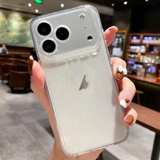 For iPhone 17 Pro Max Angel Eye Straight Edge Full Cover TPU Phone Case(Transparent)