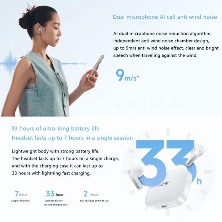 Original Xiaomi Redmi Buds 6S In-ear True Wireless Earbuds(Black) - In Ear Wired Earphone by Xiaomi | Online Shopping UK | buy2fix