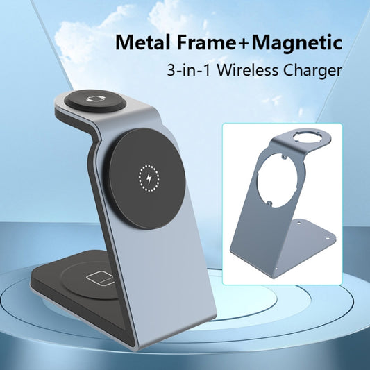 SW18 3 in 1 Metal Magnetic Wireless Charger(Tarnish) by buy2fix