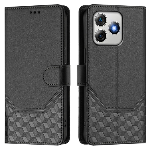 For Ulefone Note 18 Ultra Honeycomb Embossing RFID Leather Phone Case(Black) by buy2fix