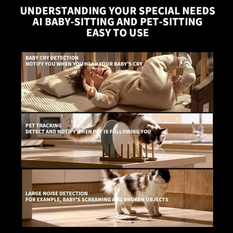 Original Xiaomi Smart Camera C700 4K 360 Viewing Angle Full-Color Night Vision AI Camera, Plug:US Plug - Wireless Camera by Xiaomi | Online Shopping UK | buy2fix