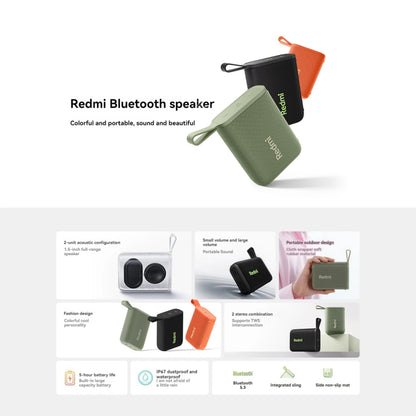 Xiaomi Redmi IP67 Waterproof Portable Bluetooth Speaker(Green) - Mini Speaker by Xiaomi | Online Shopping UK | buy2fix