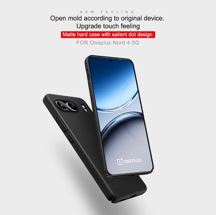 For OnePlus Nord 4 5G NILLKIN Frosted PC Phone Case(Black) - OnePlus Cases by NILLKIN | Online Shopping UK | buy2fix