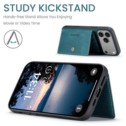 For iPhone 17 Pro Max JEEHOOD J01 Retro Magnetic Detachable Wallet Phone Case(Blue) - iPhone 17 Pro Max Cases by JEEHOOD | Online Shopping UK | buy2fix