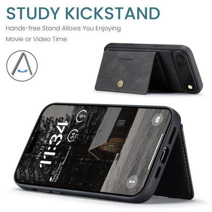 For iPhone Air JEEHOOD J01 Retro Magnetic Detachable Wallet Phone Case(Black) - iPhone Air Cases by JEEHOOD | Online Shopping UK | buy2fix