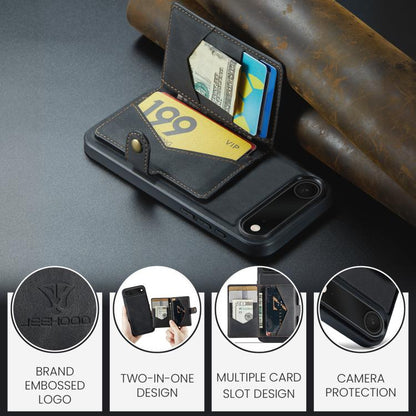 For iPhone Air JEEHOOD J01 Retro Magnetic Detachable Wallet Phone Case(Black) - iPhone Air Cases by JEEHOOD | Online Shopping UK | buy2fix