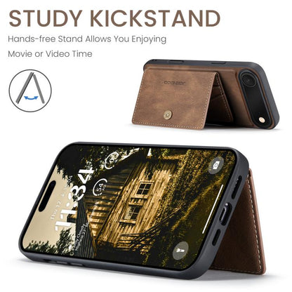 For iPhone Air JEEHOOD J01 Retro Magnetic Detachable Wallet Phone Case(Brown) - iPhone Air Cases by JEEHOOD | Online Shopping UK | buy2fix