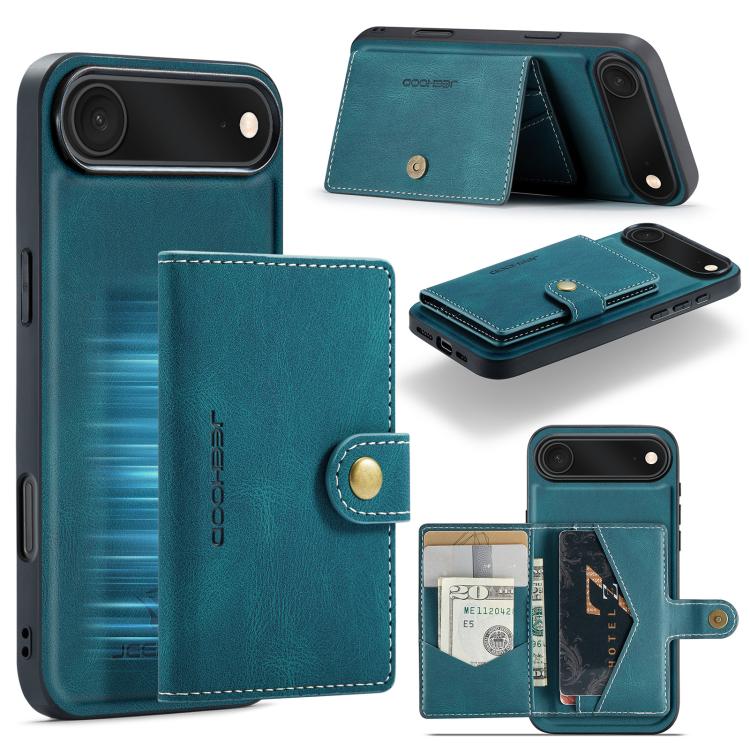 For iPhone 17 Air JEEHOOD J01 Retro Magnetic Detachable Wallet Phone Case(Blue) - iPhone 17 Air Cases by JEEHOOD | Online Shopping UK | buy2fix