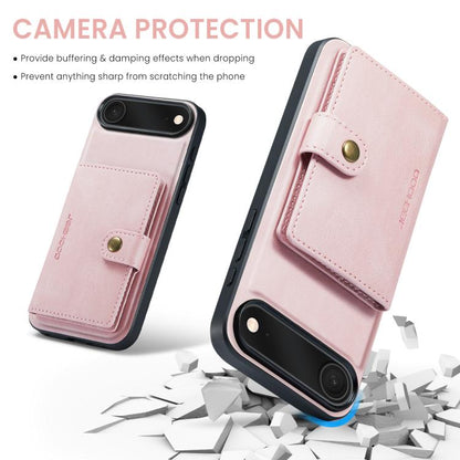 For iPhone Air JEEHOOD J01 Retro Magnetic Detachable Wallet Phone Case(Pink) - iPhone Air Cases by JEEHOOD | Online Shopping UK | buy2fix