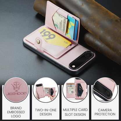 For iPhone Air JEEHOOD J01 Retro Magnetic Detachable Wallet Phone Case(Pink) - iPhone Air Cases by JEEHOOD | Online Shopping UK | buy2fix